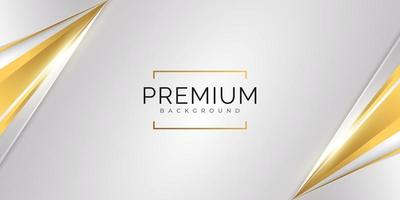 sfondo bianco e oro di lusso. sfondo grigio e oro premium per design di premi, nomine, cerimonie, inviti formali o certificati vettore