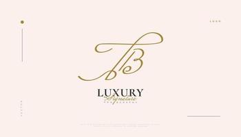 design del logo della firma iniziale jb con uno stile di scrittura elegante e minimalista. iniziale j e un logo design per matrimoni, moda, gioielli, boutique e identità del marchio aziendale vettore