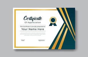 certificato oro apprezzamento modello realizzazione premio realizzazione pulito creativo certificato riconoscimento eccellenza modello di completamento bordo certificato modello di progettazione certificato vettore