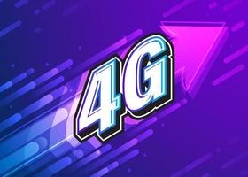 Tecnologia Internet ad alta velocità 4G. illustrazione vettoriale