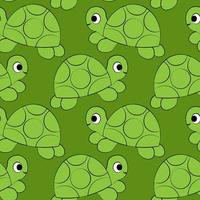 modello vettoriale senza soluzione di continuità con contorno verde tartaruga carina