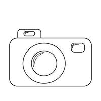 fotocamera a elemento singolo. disegnare l'illustrazione a colori vettore