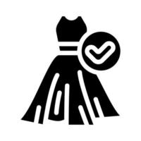 codice di abbigliamento per l'illustrazione vettoriale dell'icona del glifo del night club