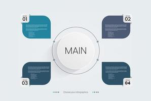 illustrazione vettoriale infografica cinque layout