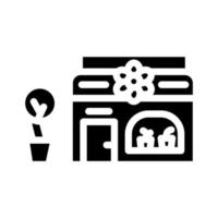 illustrazione vettoriale dell'icona del glifo del negozio di fiori