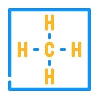 illustrazione vettoriale dell'icona del colore chimico del biogas metano