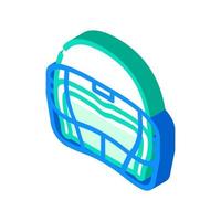 illustrazione vettoriale dell'icona isometrica dell'accessorio del giocatore del casco