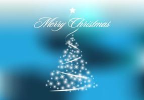 Vettore blu scintillante dell'albero di Natale