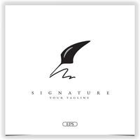 quill signature logo premium elegante modello vettoriale eps 10