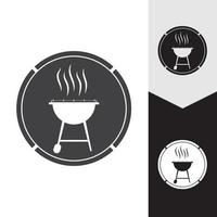 illustrazione vettoriale dell'icona del barbecue