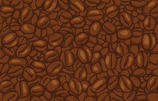 sfondo estetico chicchi di caffè marroni vettore
