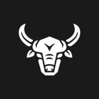 illustrazione di concetto di sagoma logo faccia toro animale selvatico vettore