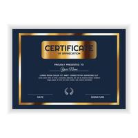modello di premio creativo certificato d'oro di apprezzamento vettore