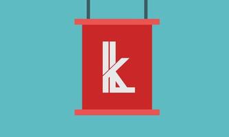 alfabeto lettere iniziali monogramma logo lk, kl, l e k vettore