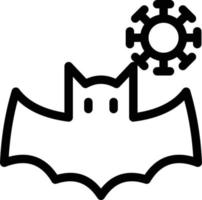 illustrazione vettoriale del virus del pipistrello su uno sfondo. simboli di qualità premium. icone vettoriali per il concetto e la progettazione grafica.