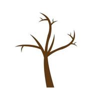 icona della linea di alberi nudi vettore