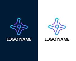 lettera n modello di progettazione logo moderno creativo vettore