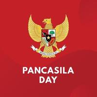 illustrazione di giorno di pancasila vettore