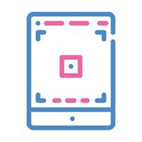 illustrazione vettoriale dell'icona del colore dell'app della fotocamera per tablet