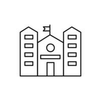 vettore dell'edificio scolastico per la presentazione dell'icona del simbolo del sito Web