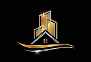 logo immobiliare, logo della casa, simbolo del segno del logo della casa vettore