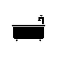 illustrazione grafica vettoriale dell'icona della vasca da bagno