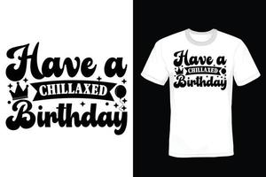 design della maglietta di compleanno, vintage, tipografia vettore