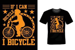 design della maglietta della bicicletta, vintage, tipografia vettore