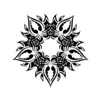 ornamenti decorativi a forma di fiore. mandala su sfondo bianco. illustrazione vettoriale