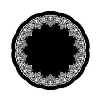 ornamenti mandala a forma di fiore. buono per tatuaggi, stampe e carte. isolato su sfondo bianco. illustrazione vettoriale