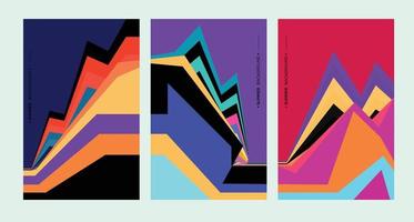 illustrazione di sfondo geometrico astratto colorato per poster estivo vettore