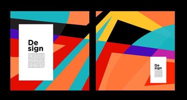 vettore colorato astratto geometrico e curva per banner modello di social media