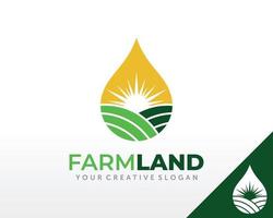 disegno del logo della fattoria. vettore di progettazione del logo agricolo