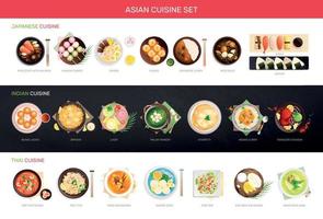 infografica piatta cucina asiatica vettore