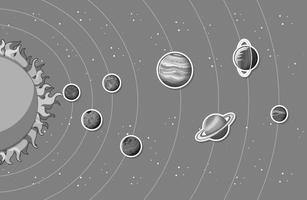 sistema solare con pianeti vettore