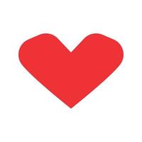 cuore, simbolo di amore icona stile piatto design moderno isolato su sfondo bianco. illustrazione vettoriale. vettore