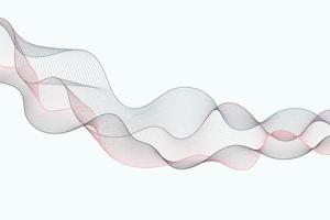 illustrazione tratteggiata della tecnologia dei big data. le particelle dinamiche si muovono in modo casuale con il concetto di design di sfondo delle linee di contorno vettore