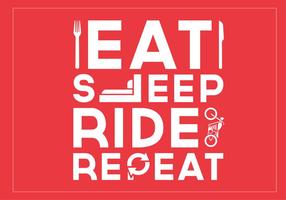 Eat Sleep Ride Repeat Vector Background