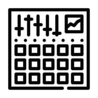 illustrazione vettoriale dell'icona della linea del dispositivo equalizzatore piatta