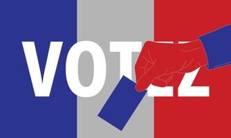 illustrazione del voto elettorale in francia. vettore