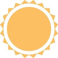icona del sole. simbolo dell'estate. segno di luce solare. vettore