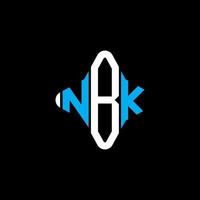 nbk lettera logo design creativo con grafica vettoriale