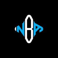 design creativo del logo della lettera nba con grafica vettoriale