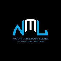 nml lettera logo design creativo con grafica vettoriale