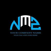 nmz lettera logo design creativo con grafica vettoriale