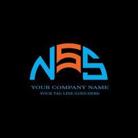 nss lettera logo design creativo con grafica vettoriale