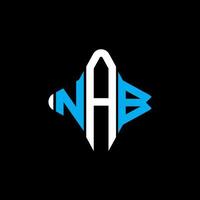 nab lettera logo design creativo con grafica vettoriale