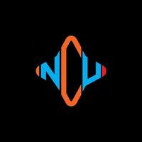 ncu lettera logo design creativo con grafica vettoriale