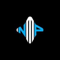 nmp lettera logo design creativo con grafica vettoriale