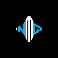 nmq lettera logo design creativo con grafica vettoriale